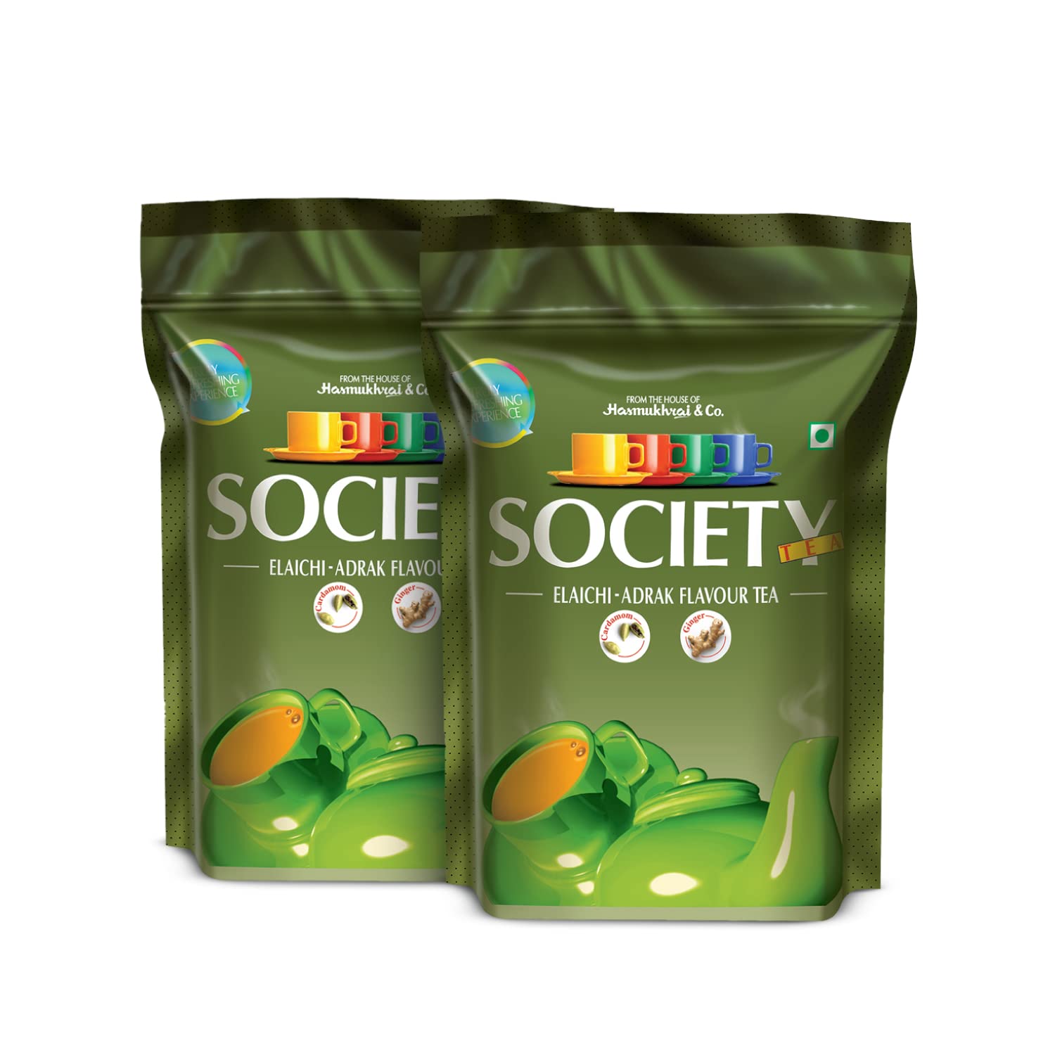 

Society Tea Elaichi Adrak Chai 250 g Pouch x Pack of 2 Refreshing Ginger Cardamom Brew