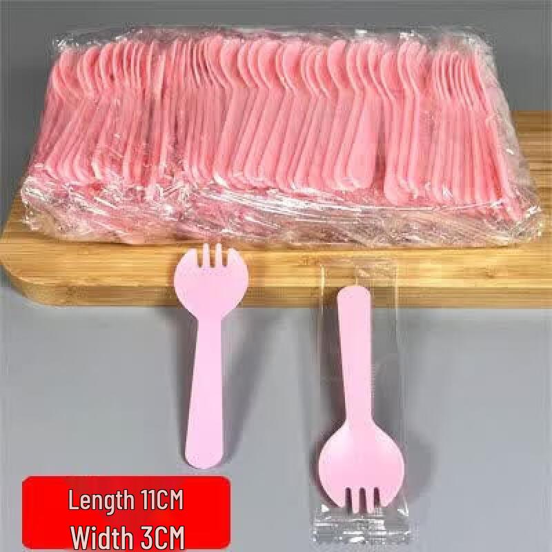 ZISIZ Disposable Plastic Spoon and Fork