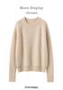 Women's Elegant Round Neck Knit Sweater - Versatile, Thick, Fashionable Cashmere for Autumn/Winter.