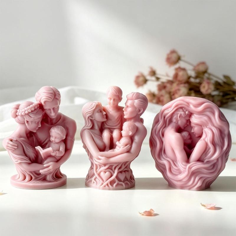 Human Sculpture Candle Silicone Molds Love Family Silicone Molds For Handmade Candle Soap Wedding Party Decoration