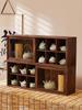 Wall-Mounted Solid Wood Tea Cabinet & Bookcase - Multi-Treasure Display Stand for Tea Sets & Cups In Chinese Style