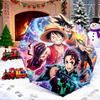 Windproof Umbrella Anime Heroes Goku Luffy Naruto Tanjiro Cosmic Print, Manga Rain Gift for Fans