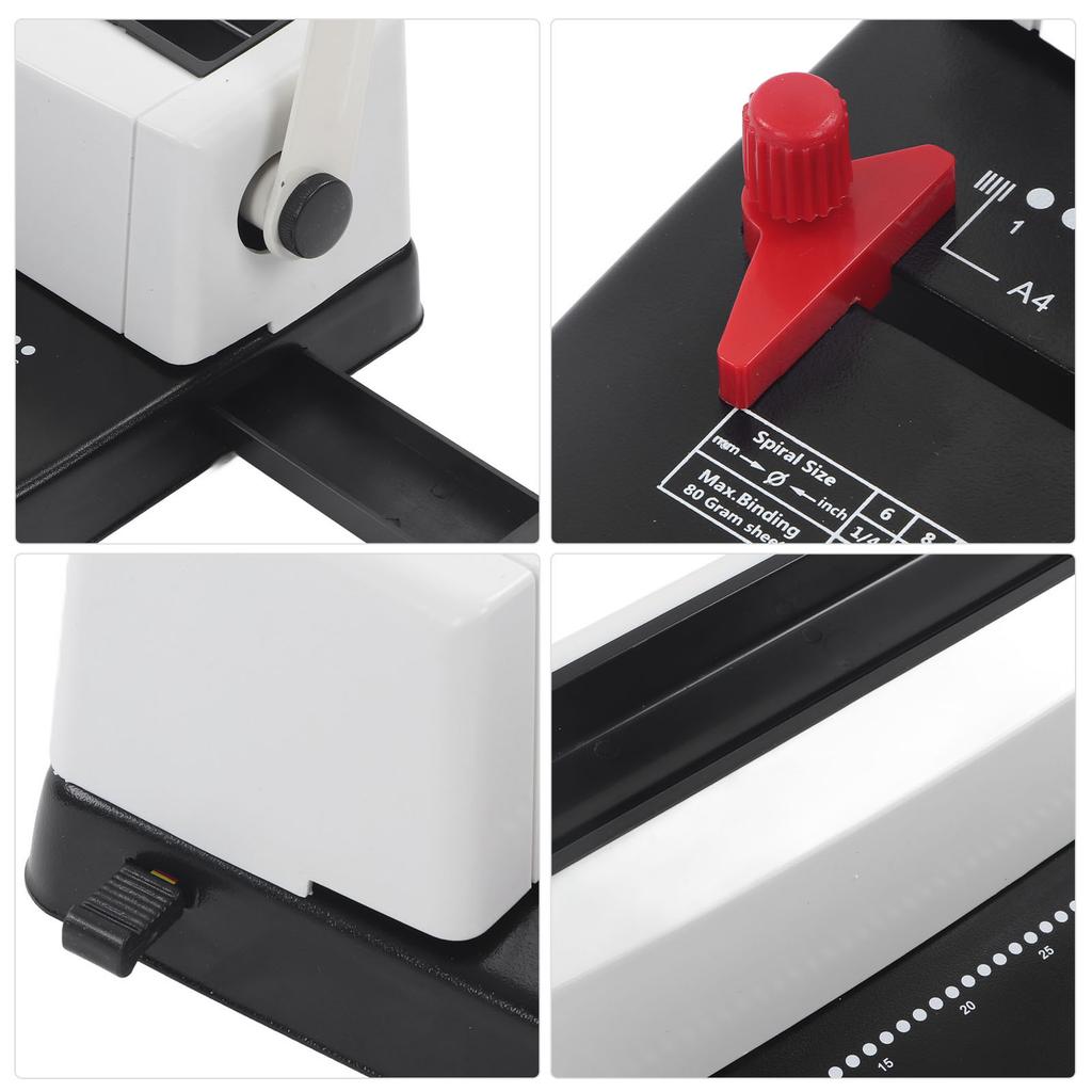 C118 Round Hole Wire Spiral Coil Binding Machine Humanized Handle Round Hole Punch Wire  Machine for Letter Size