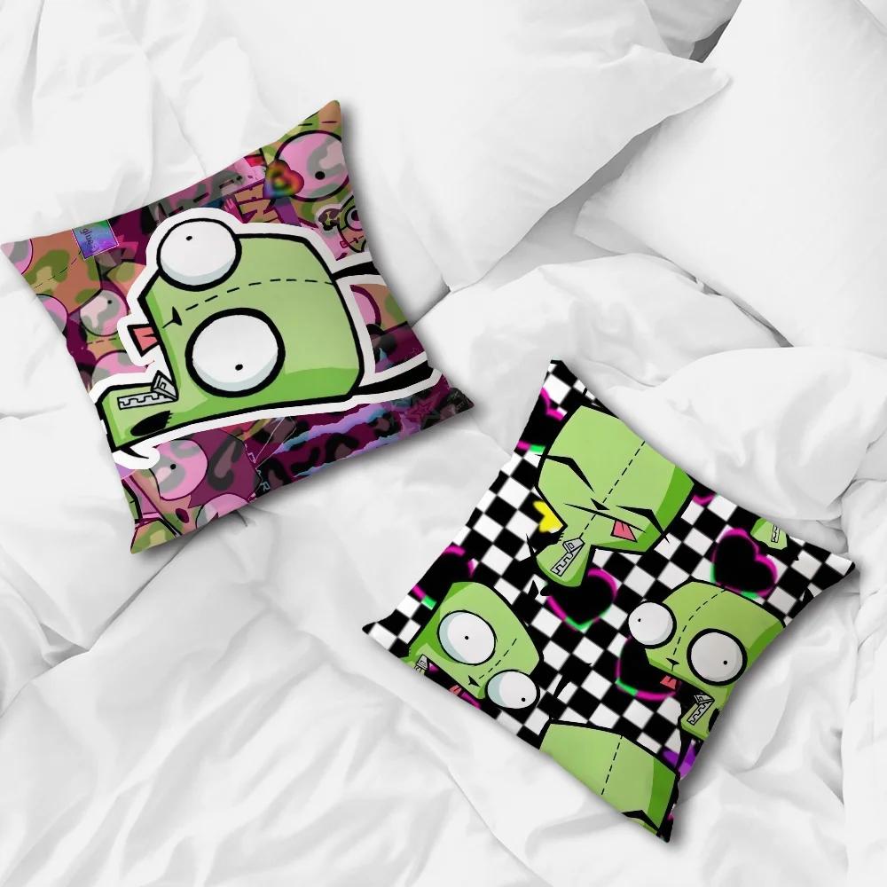 Cartoon Invader Zim Gir Decoration Room Home Sofa Living Office Car Nordic Simplicity Pillow Cover