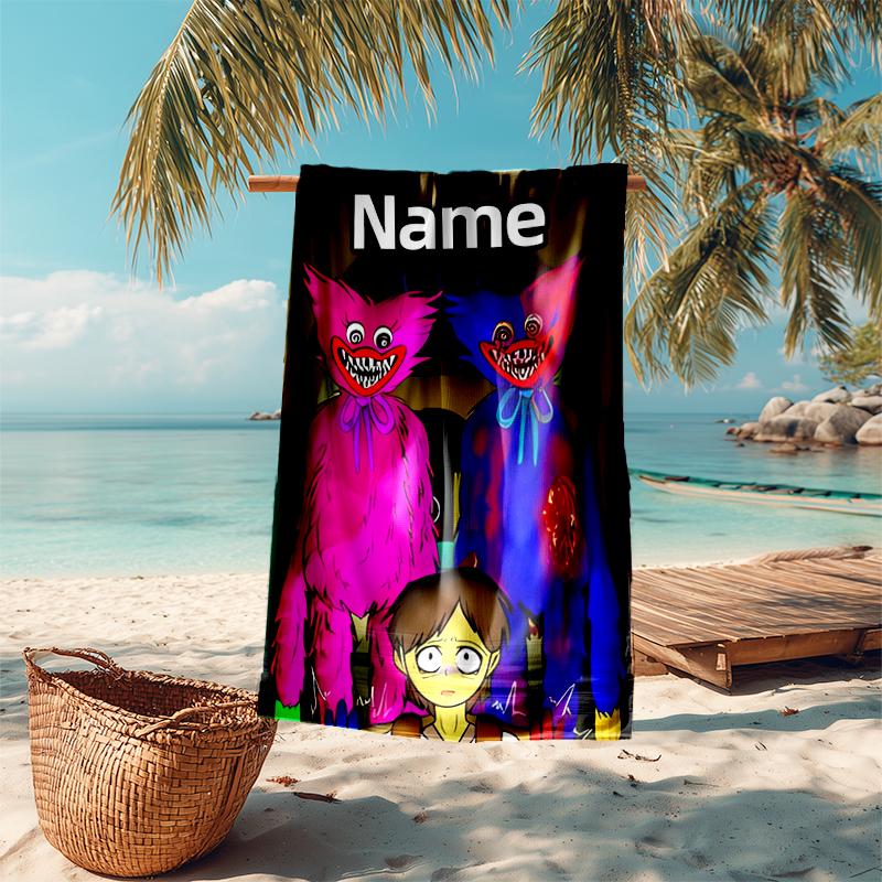 Personalized Customized Proof Beach Towel with Poppy Playtime Pattern - Soft, Absorbent,quick-drying,perfect Swimming,camping&bathing