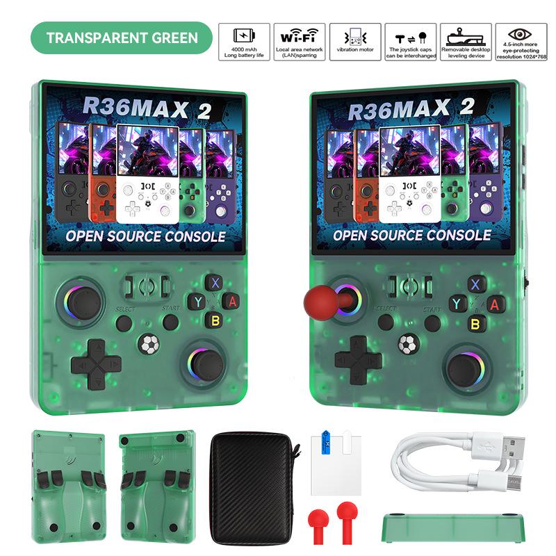 

R36MAX2 Open Source 4.5 Retro Handheld Console for GBA & PSP Games 64GB
