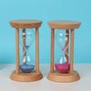 Seven-Color Sand Solid Wood 30-Minute Drop-Proof Hourglass Timer for Kids: Study & Gift