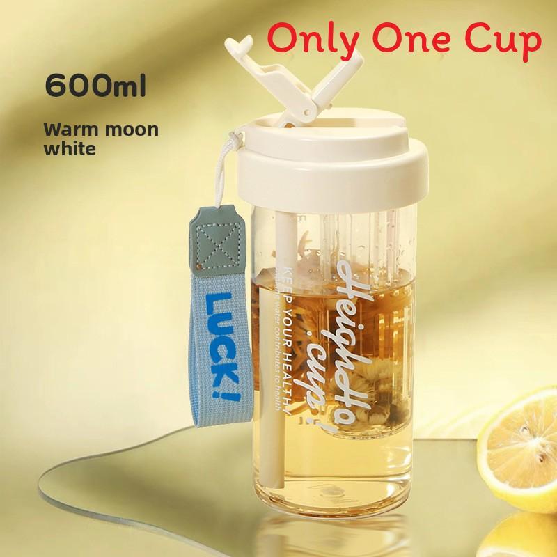 Summer Flower Tea Cup With Straw And Large Capacity For Office And Home Use