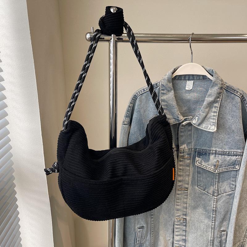 

Вельветовая сумка женская большой вместимости новая осенне-зимняя повседневная на плечо сумка-мессенджер высококлассная сумка-пельмень