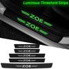 BGW1 Luminous Car Threshold Tape Door Sill Protective Stickers for Renault ZOE Logo 2026 Trunk Bumper Guard Glowing Door Pedal Strips
