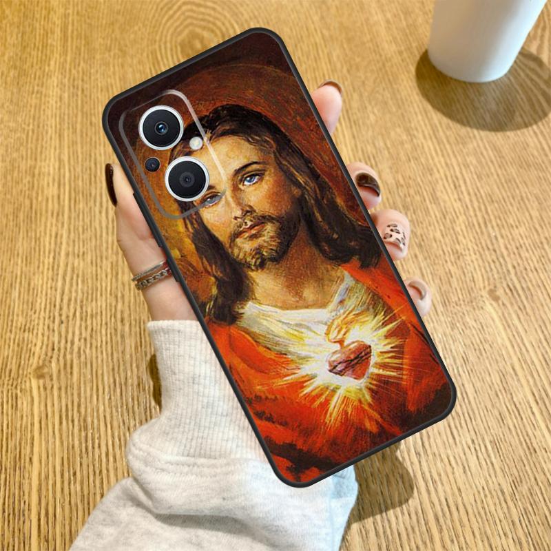 God Jesus Funda For OPPO Reno 10 11 12 13 14 Pro 14F 13F 12F 11F 7 8 Lite OPPO Find X5 X8 X9 Pro Case