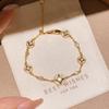 Gilded Zircon Flower Bracelet: Shiny, Exquisite, Versatile, and Fashionable Hand Jewelry
