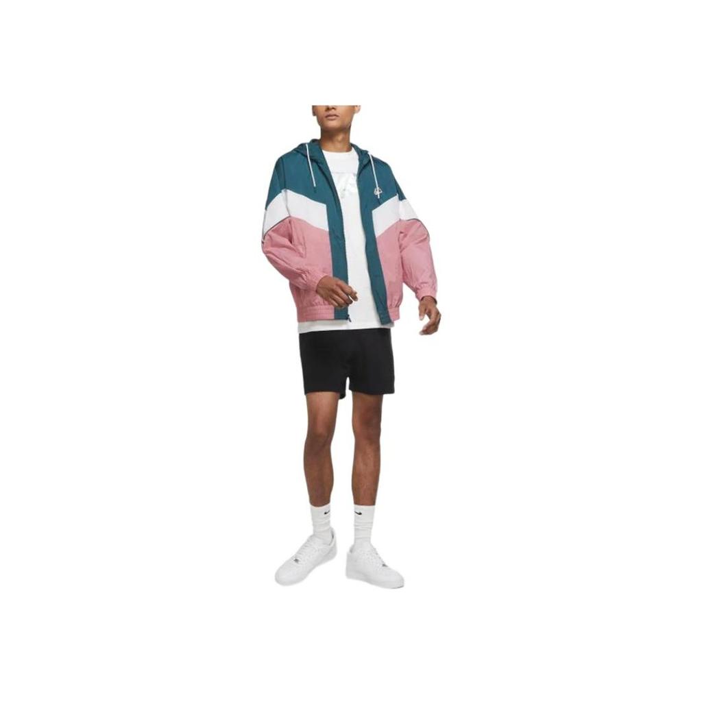 Nike Casual Sport Colorblock Hooded Woven Jacket Men Outerwear Pink DC0502-375