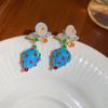 Sterling Silver Needle Earrings: Summer Sweet Strawberry, Cherry & Grape - Cute, Fresh, Versatile Ear Accessories