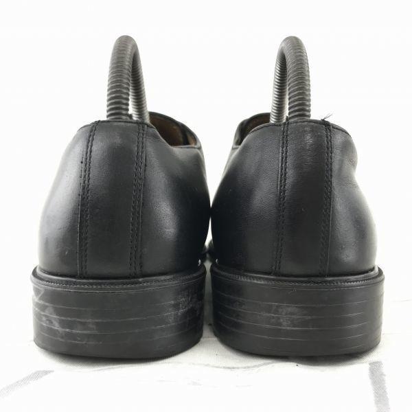 Bally Switzerland Leather Plain Toe 26.0 Black V-Front Dress Shoes Business(USED)