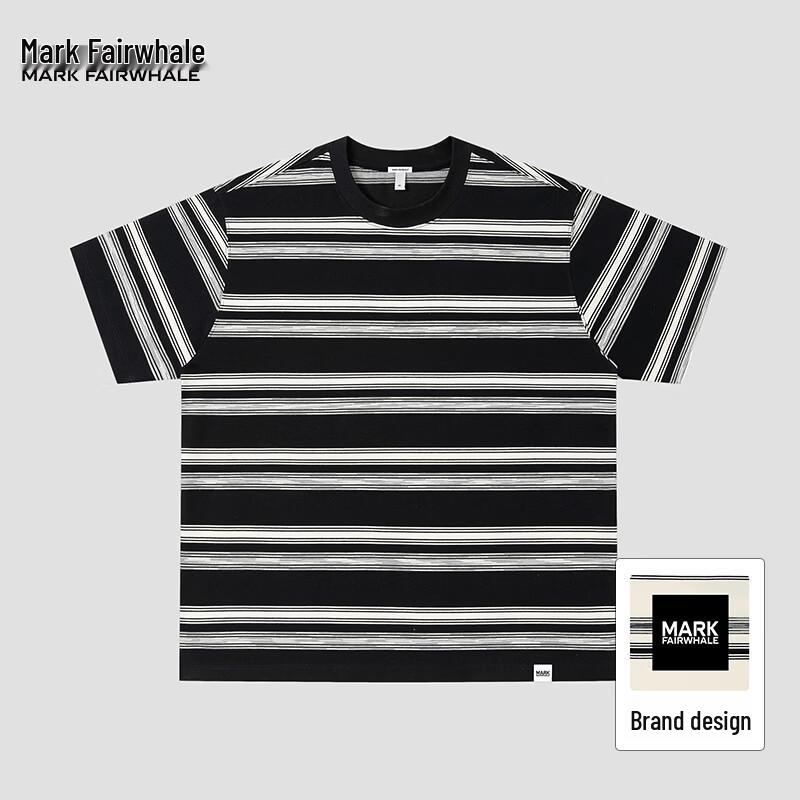Mark Fairwhale Men s Retro Striped Short Sleeve T-Shirt S