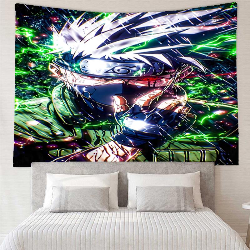 Dark Anime Character Printed Tapestry, for Bedroom,Livingroom, dormitory, Large Wall Decor, Fabric Decor Fan Birthday Gifts