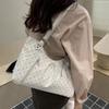 Vintage Pu Tote Bag Casual Students Purse 2026 New Large Capacity Shoulder Bag Polka Dot Zipper Commuting Handbag For Women