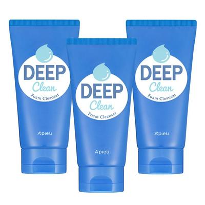 A’PIEU Deep Clean Foam Cleanser Deep Pore Facial Cleansing Foam 130ml X3