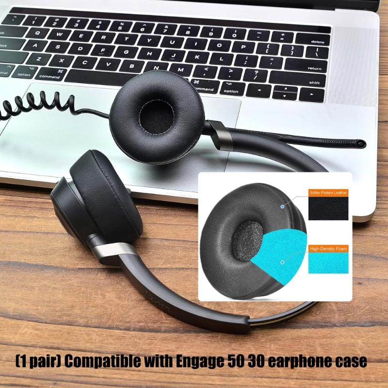Durability Ear Cushions Easy Installation Excellent Noise reductions Earpads for Engage50/30 for Enhances Audios Experience