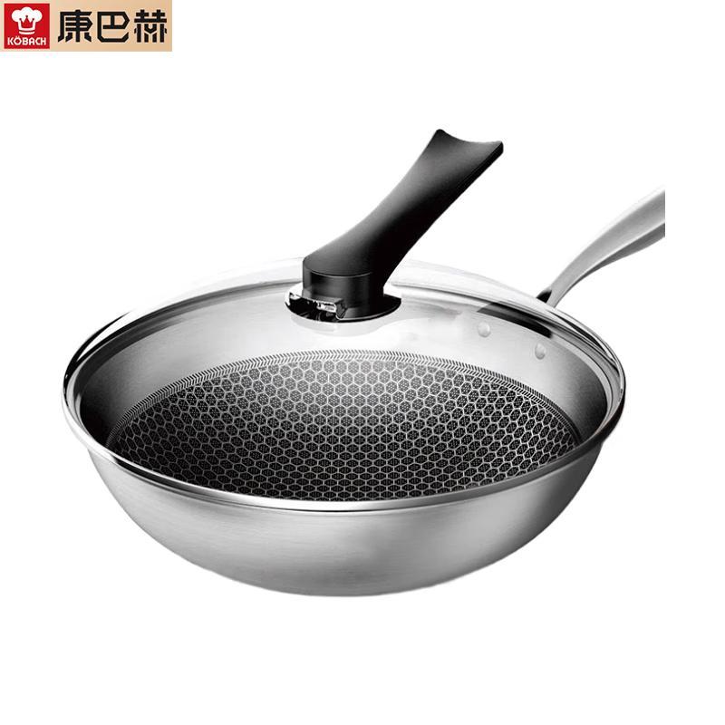 KOBACH 32cm 304 Stainless Steel Non-stick Wok