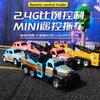 New 1/64 Mini Alloy Remote Control Trailer Road Rescue Maintenance Transport Vehicle Mobile Phone Remote Control Toys Gift