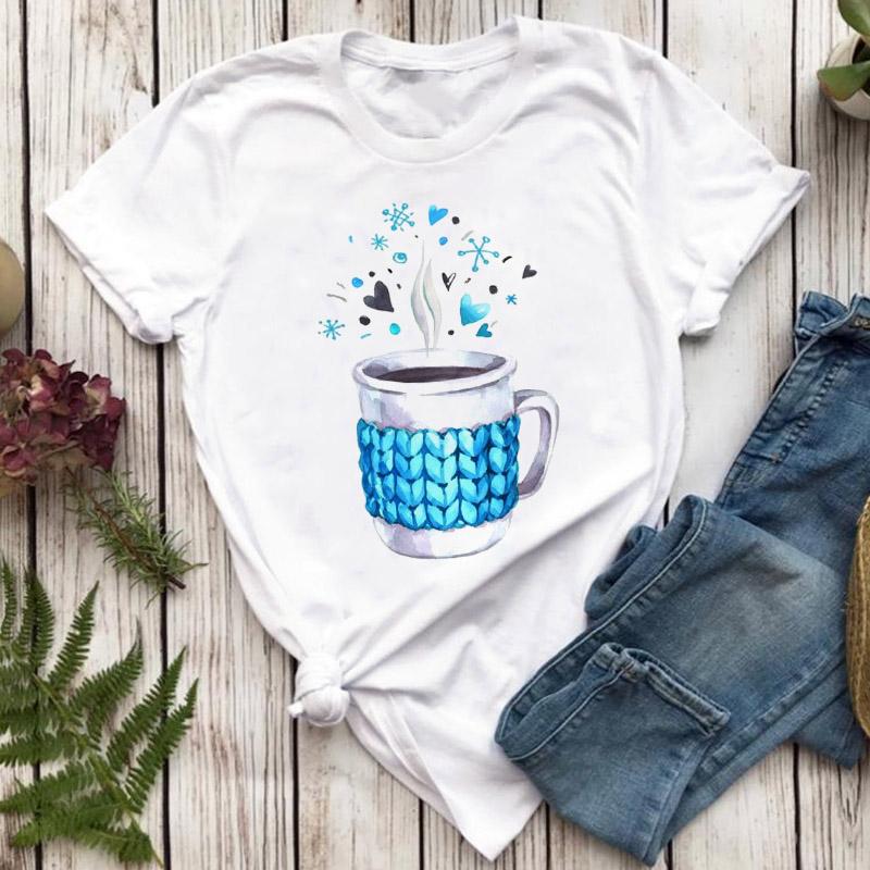 T-Shirt For Women Harajuku T-Shirts Cartoon Graphic Tshirt 90S Girl Fashion Top Female Casual Tees Short Sleeve T-Shirt Femme