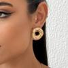 18K Gold-Plated Hammered Stainless Steel Earrings: Versatile, Non-Fading Women's Jewelry