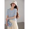 VICTORIA&VERA Slim Fit Short Sleeve Knit Top