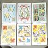 10.3*6cm Tarot of The Dead, 78 Skeleton Tarot Cards - Watercolor Skull Art Divination Tarot Deck for Tarot Reading
