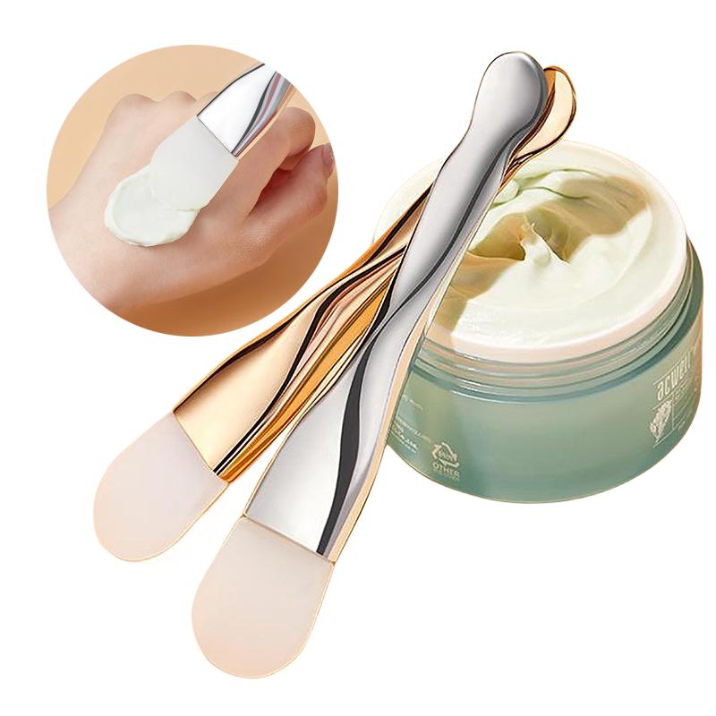 Double Head Silicone Facial Mask Brush F Ace Cleaning Scraper Daub Type Mud Film Special Brush Beauty Tool