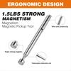 BHBL 3 Pack Magnetic Pickup Tool- Extendable Magnet, Telescopic Magnetic Pick-Up Tool, Bendable Flexible Magnetic Pickup Tool