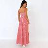 Europa, Amerika Frühling und Sommer Mode neues sexy gestreiftes Hosenträgerkleid mit hoher Taille und großem Schwing