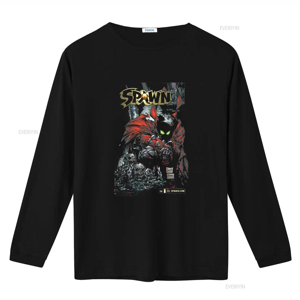 T-shirt Spawn Bella Canvas Dark Fantasy Design Fumetto con Occhi Verdi e Mantello Rosso vintage Lavata Versatile Traspirante Unisex