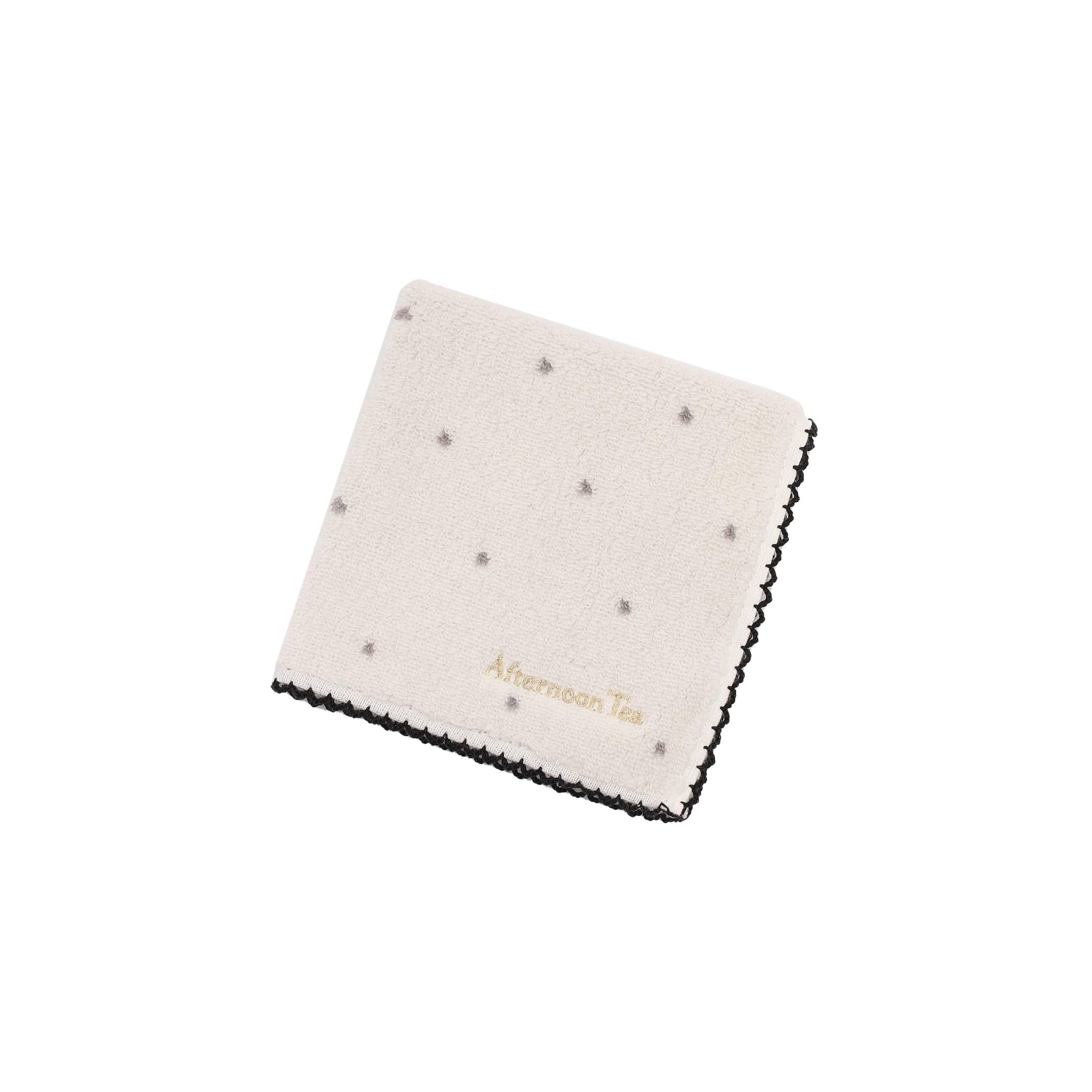 Tea AfternoonTea LIVING Hand Towel JR31 Dot Monotone Mini Towel White [Afternoon Living]