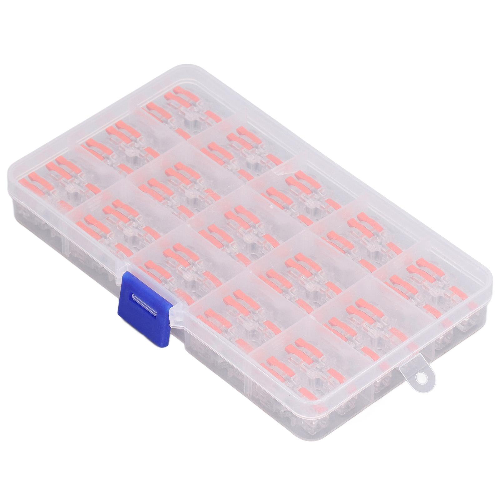 

30PCS Quick Splicing Wire Connector Transparent PC Copper Stripping Terminal Splitter DF‑12