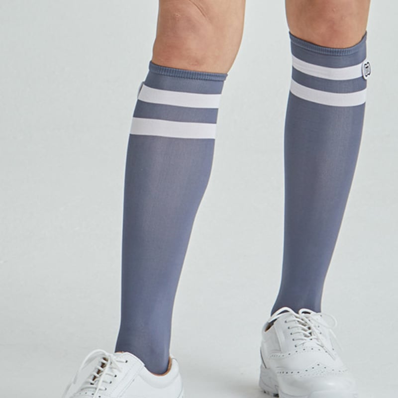 

DOYOUKNOWMC 25SS Golf Stripe UV Protection Functional Gray Knee Socks gray
