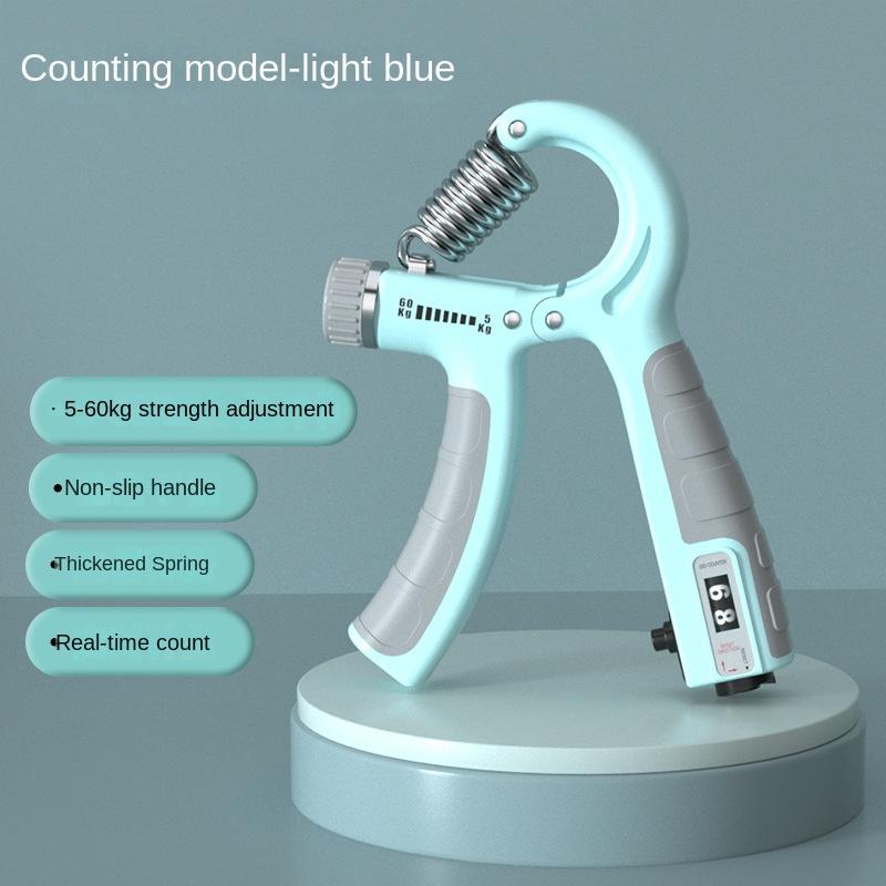 Rubber Coated Fitness Adjustable Size - Finger Count Exerciser Hand-Muscle Developer Spring Grip