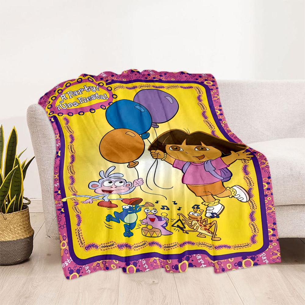 Dora Explorer Blanket Soft & Cozy Suitable for Chair Picnics Office Chair for All Occasions Modern Suitable for Gifting Relatives and Friends