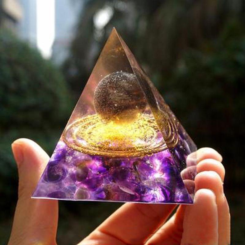 Energy Orgonite Chakra Pyramid Aura Divination Yoga Meditation Ornaments Craft