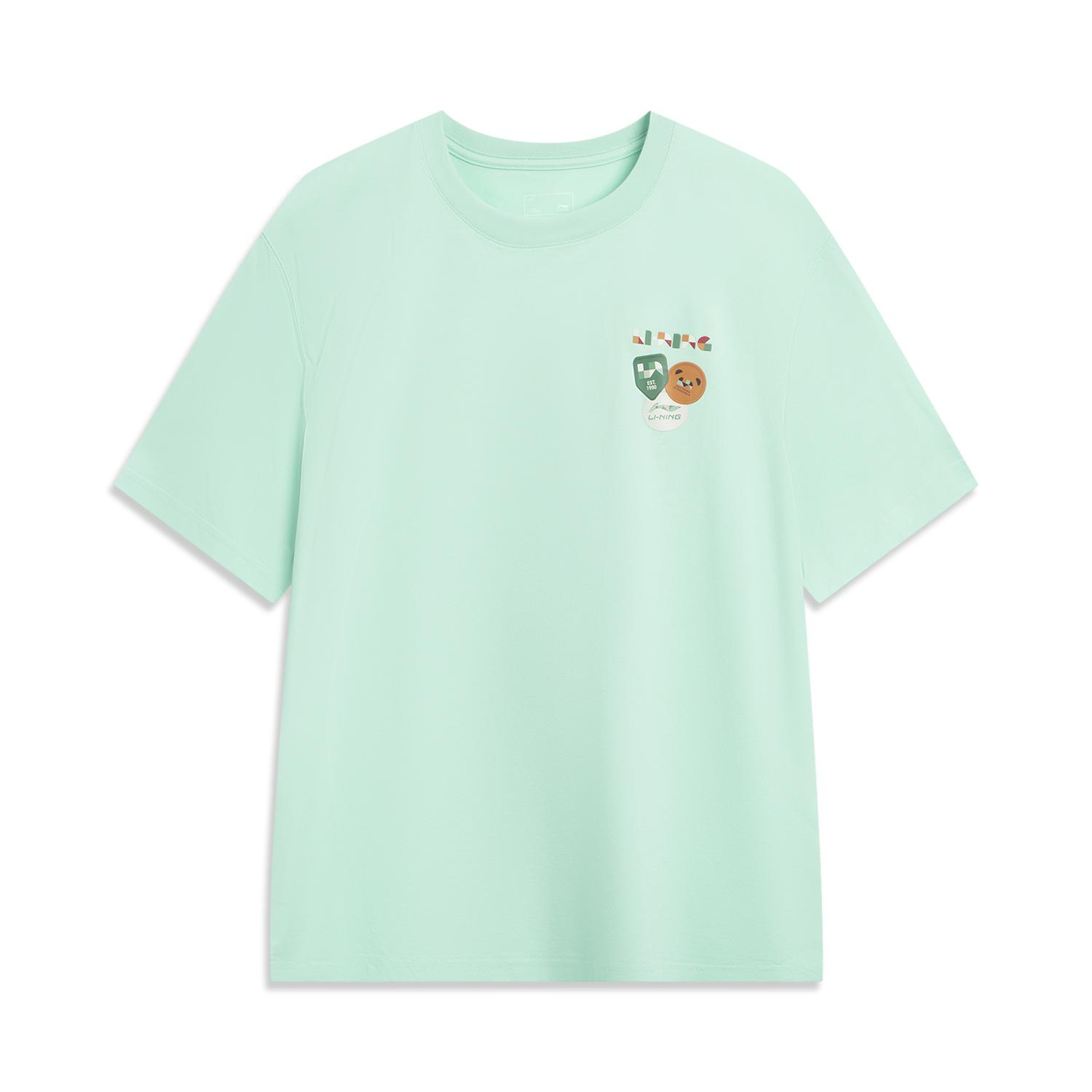 

Li Ning Серия спортивного образа жизни Повседневная Универсальная Охлаждающая Влагоотводящая Удобная Быстросохнущая Прохладная Футболка с коротким рукавом и круглым вырезом AHSVE97-3 L