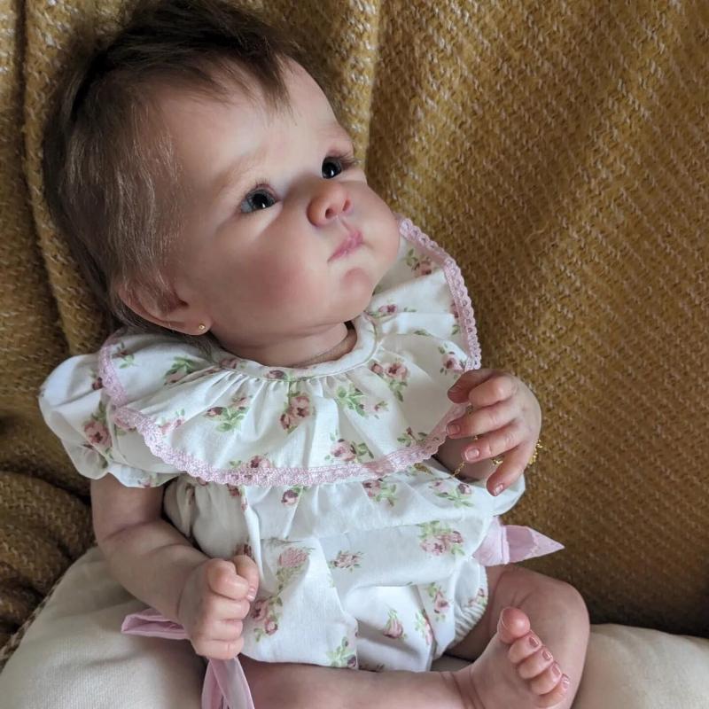 18 cali Urocza Reborn Baby Girl Doll Bettie Realistyczna miękka w dotyku tkanina W całości z winylu lalka symulacyjna 3D Malowana skóra widoczna żyła Noworodkowa lalka zabawka
