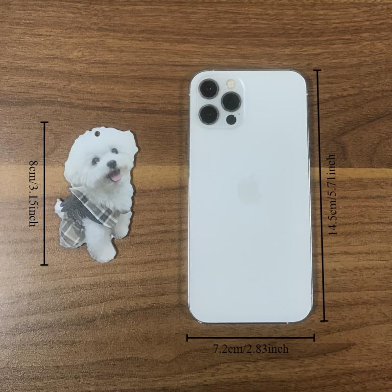 2D flat acrylic cute puppy holiday gift pendant cross-border car interior rearview mirror decoration pendant backpack pendant