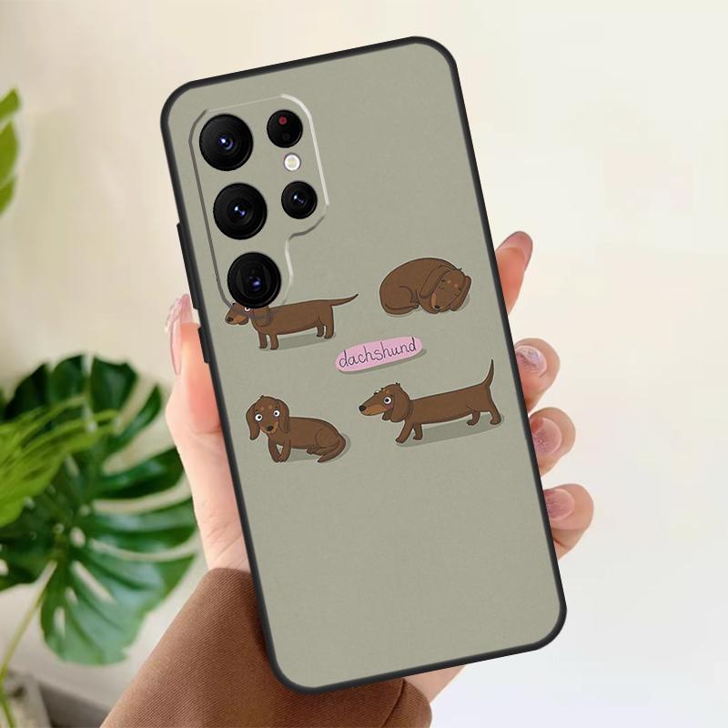 Dachshund Dog Soft Case For Samsung Galaxy S24 Ultra S21 S22 S23 S25 Plus S20 FE S9 S10 S23 FE Phone Cover