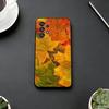Colorful L-Leaves Phone Case For Samsung S25,S24,S21,S22,S23,S30,Ultra,S20,Plus,Fe,Lite,Note,10,Black Cover