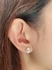 Hot Brand Vintage Earrings for Women Luxury Jewelry Fashion Diamonds Designer Eardrop Pure 925 Sliver Lady Party Stud Earrings
