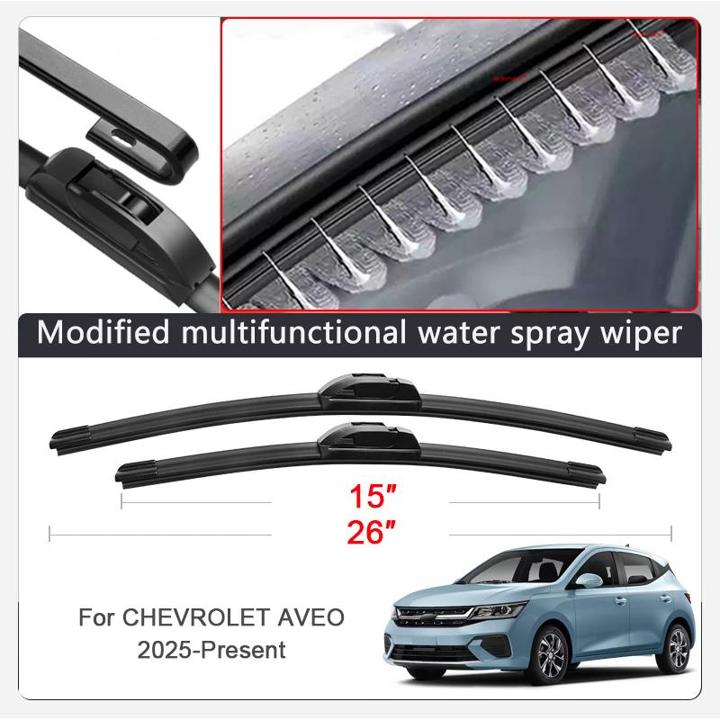 2pcs Car Modify Windshield Water Spray Wiper For Chevrolet CRUZE CAVALIER AVEO 2009-2026 Auto Wet Arm Cleaning Wiper Exterior