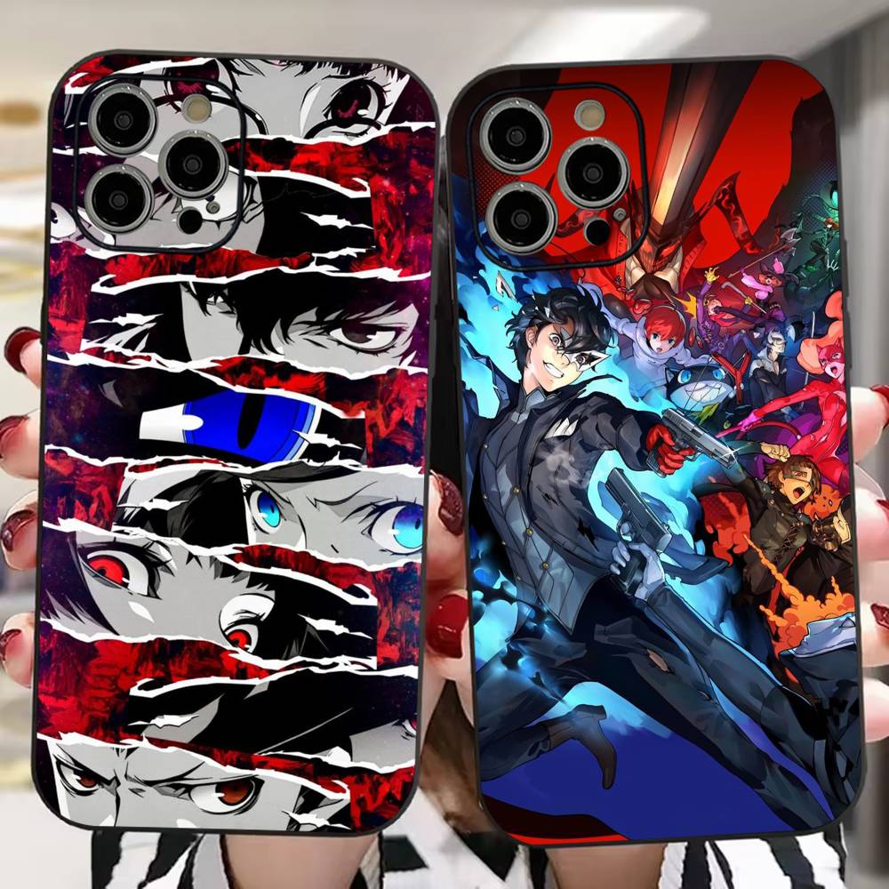 P-Persona 5 COOL Anime Phone Case For iPhone 16 15 14 13 12 11 PRO MAX PLUS Mini TPU Soft to Skin-friendly case