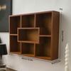 , Elegant Wooden Wall Shelf with 7 Compartments for Storage in The Office And at Home.