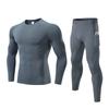 Herren Kompressions Sportset Langarm Oberteil Hose Laufen Basketball Fitnessstudio Training Schnelltrocknend Atmungsaktiv Sportbekleidung